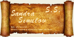 Sandra Simulov vizit kartica